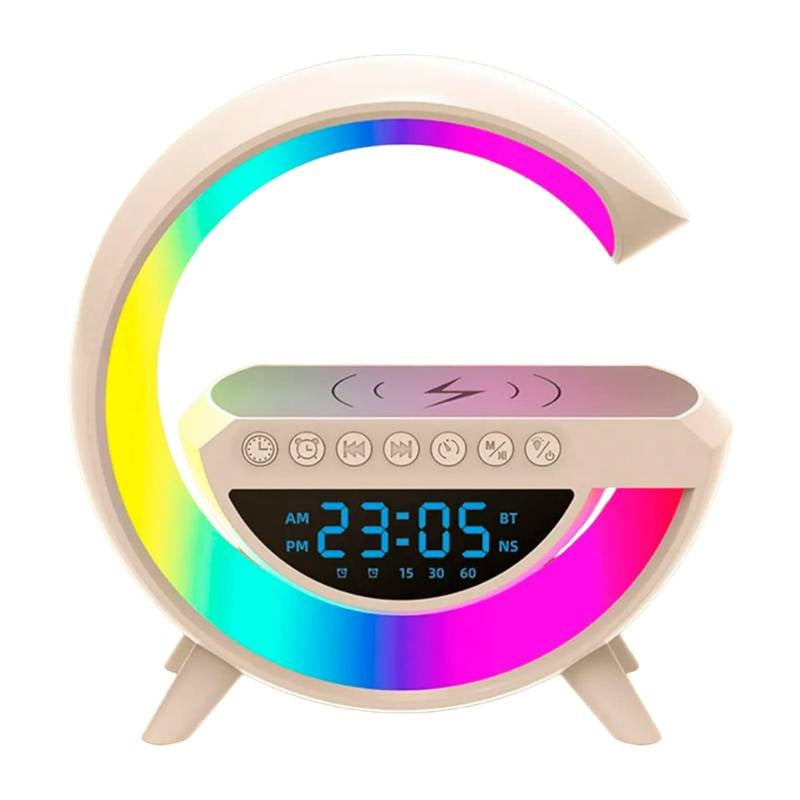 Lampara G De Mesa Inteligente Bluetooth Parlante Rgb Reloj - Lhua Store